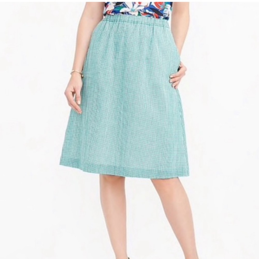 J crew  plaid skirt